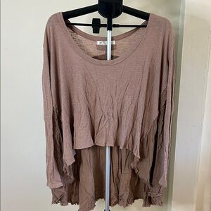 We The Free Brown Tunic Top